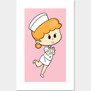 The nurse cartoon style Posters and Art